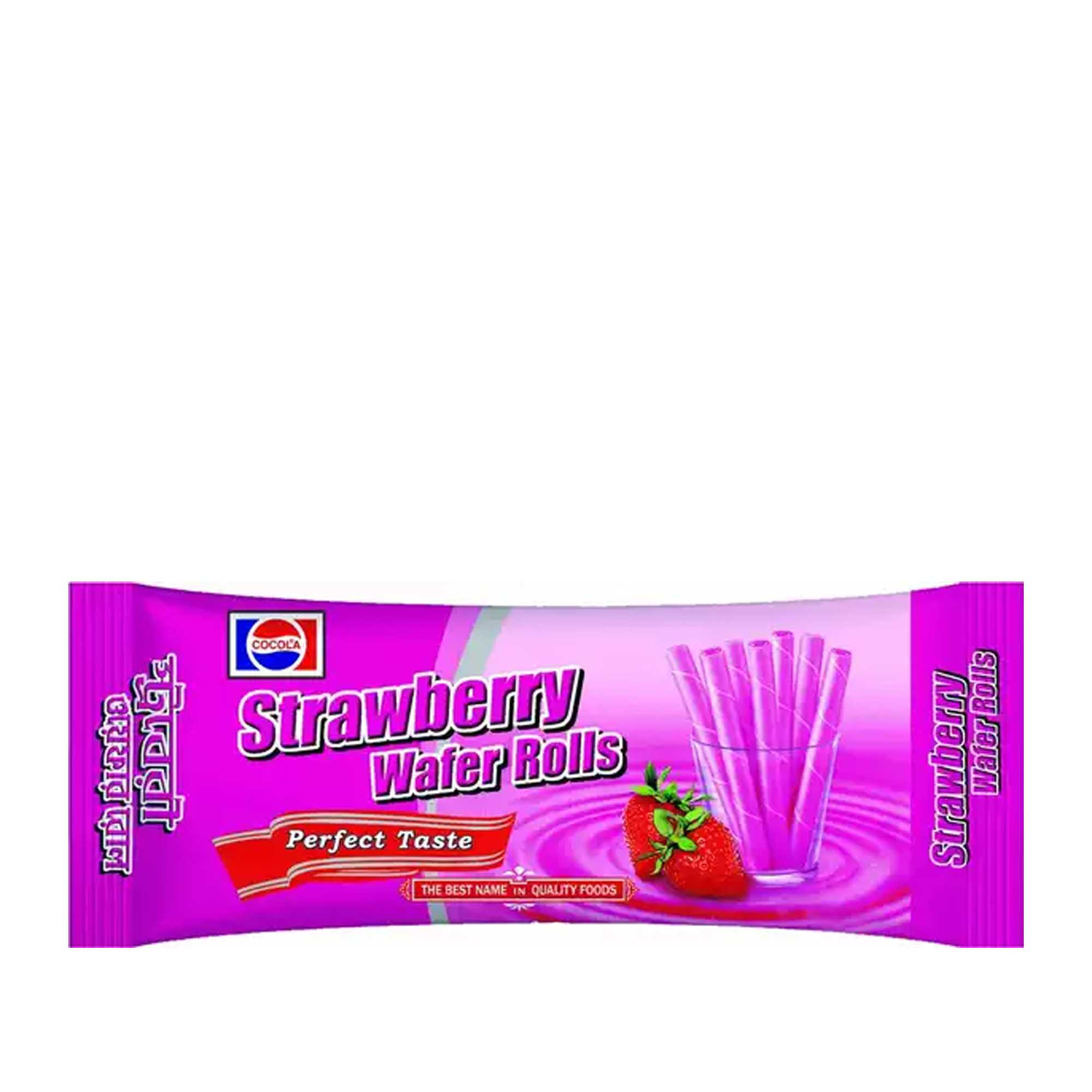 Cocola Strawberry Wafer Rolls 50 gm