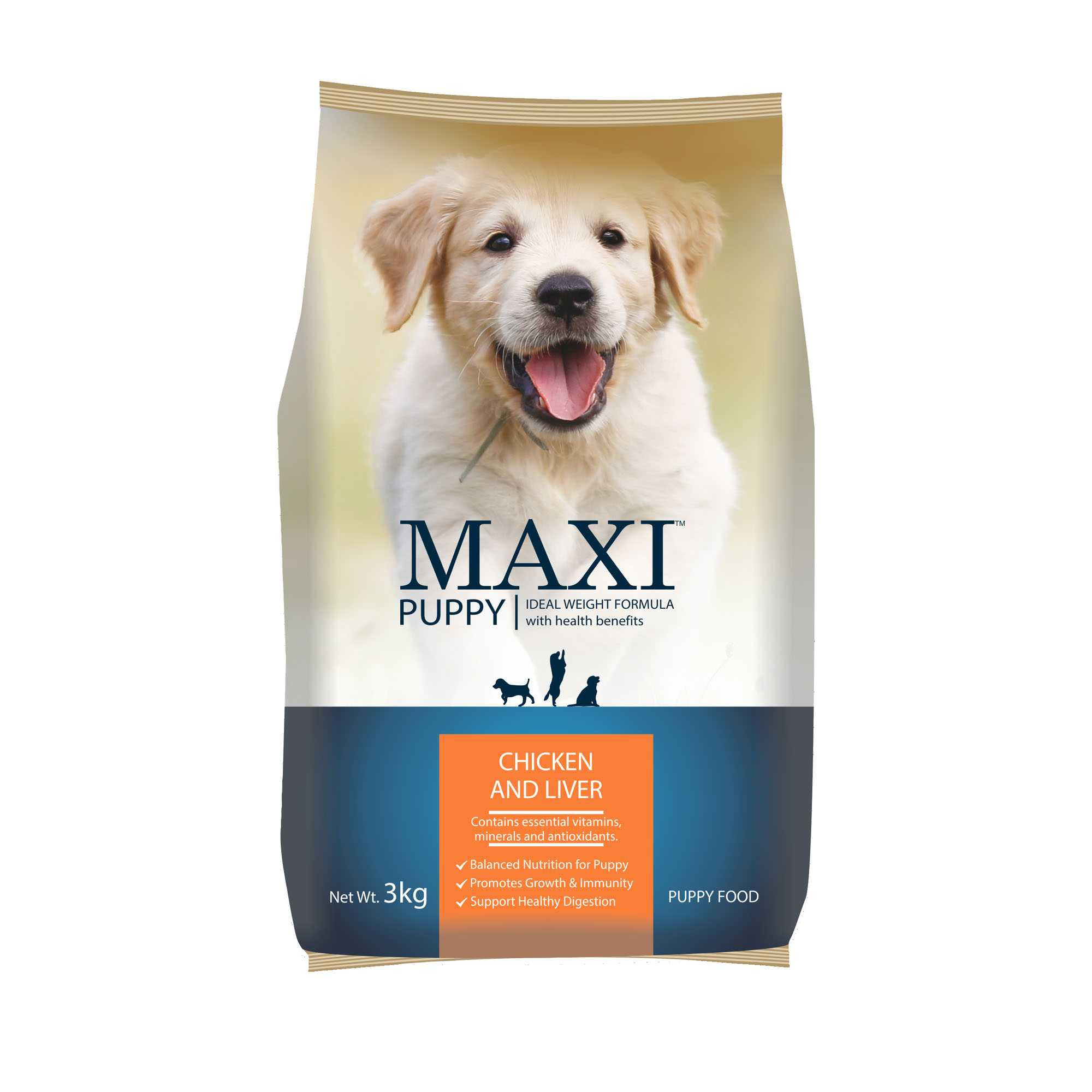 Maxi Puppy Dog Food Chicken & Liver 3 kg