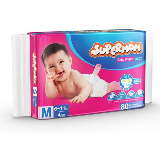 Supermom Baby Diaper (medium) M  4pcs