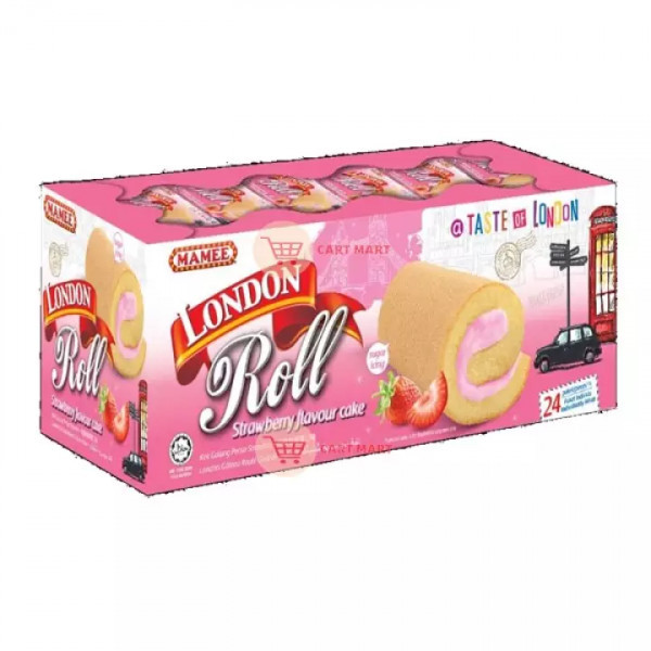London Swiss Roll Strawberry Cake 480 gm